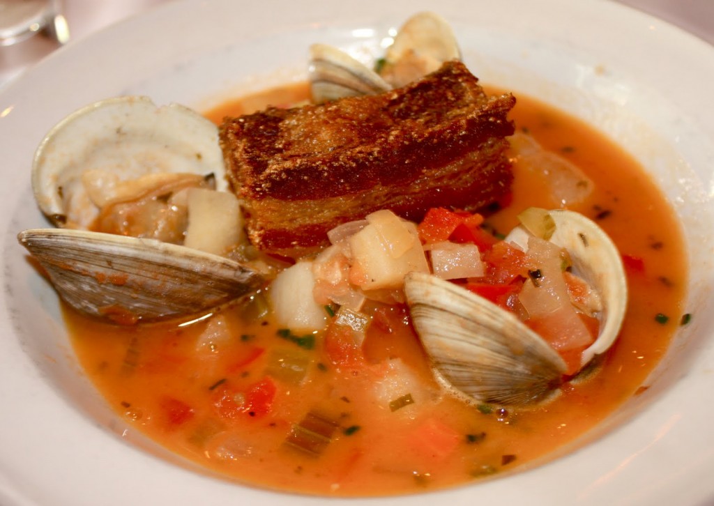Olde Pink House Pork Belly with Clams